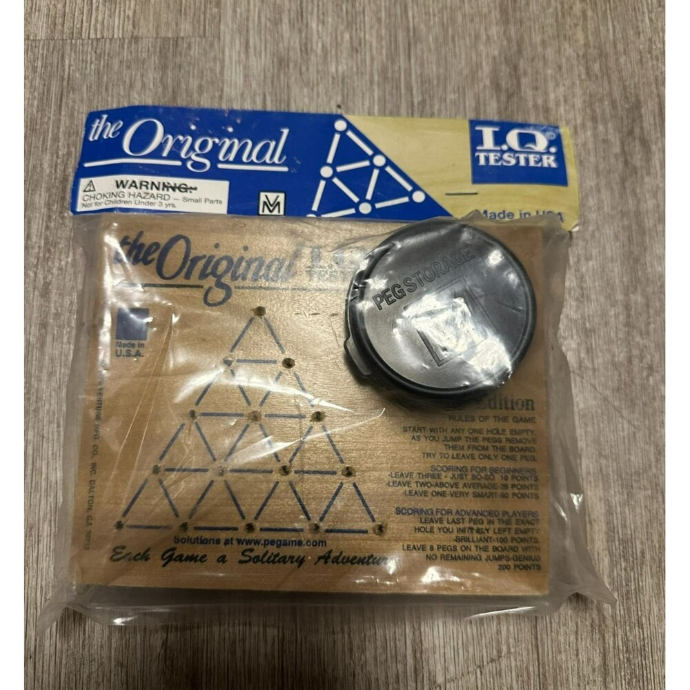 Vintage The Original IQ Tester Deluxe Edition USA Wood Brain Teaser Game 1976
